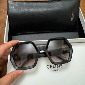 NEW Celine Black Hexagonal Sunglasses